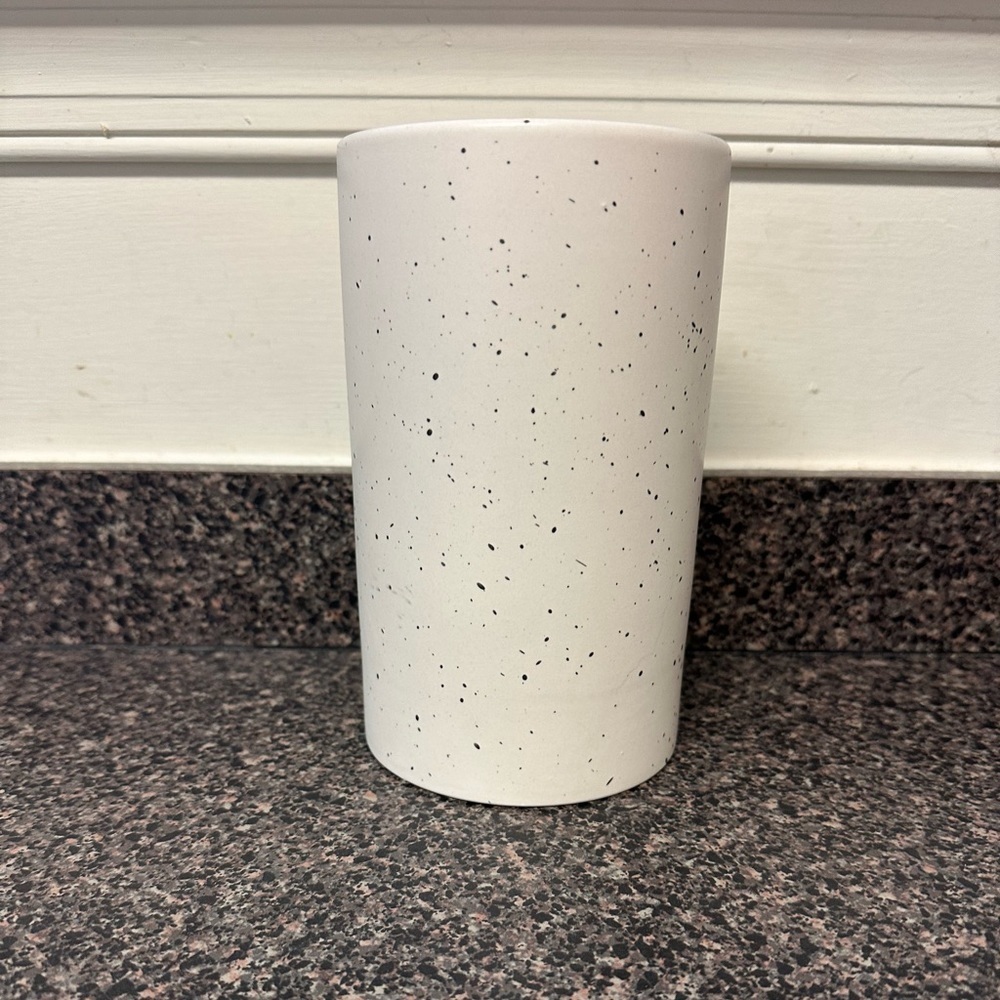 Ceramic White speckled Wine Bottle Holder